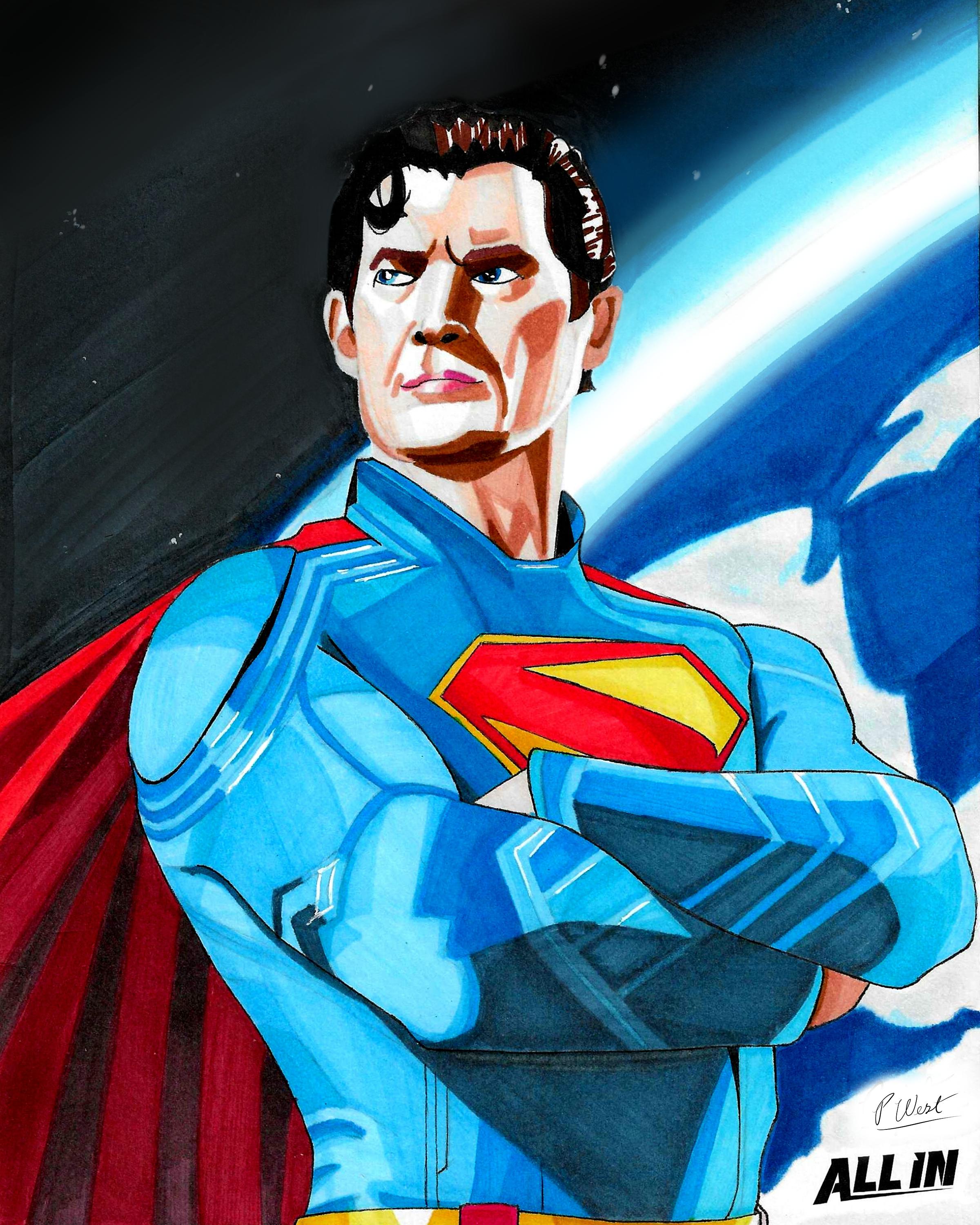 This is a print of Superman